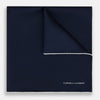 View 1 of product Midnight Blue Piped Silk Pocket Square