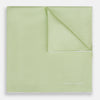 View 1 of product MINT AND ECRU PIPED SILK POCKET SQUARE