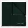 View 1 of product DARK GREEN AND ECRU PIPED SILK POCKET SQUARE