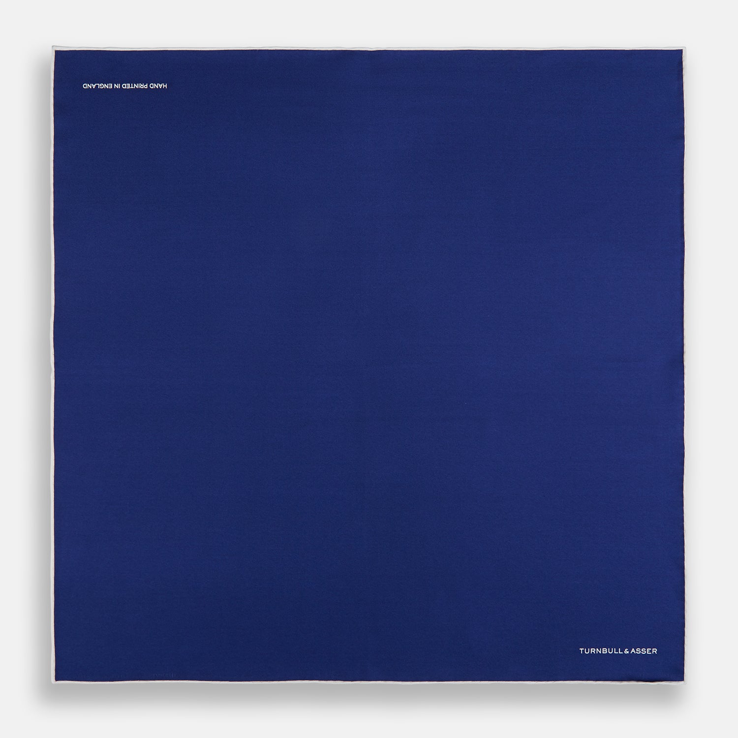 View 4 of product Royal Blue Piped Silk Pocket Square