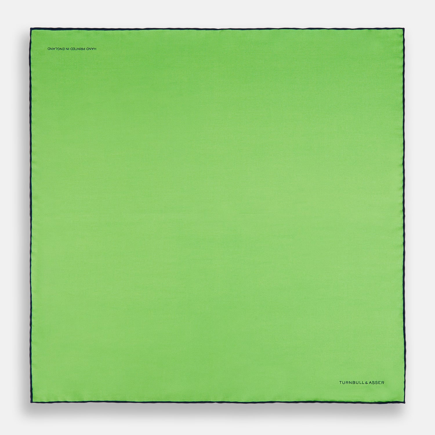 View 4 of product LIGHT GREEN AND BLACK PIPED SILK POCKET SQUARE