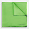 View 1 of product LIGHT GREEN AND BLACK PIPED SILK POCKET SQUARE