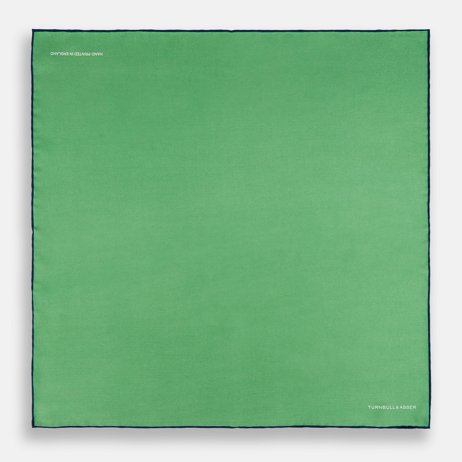 View 4 of product Fern Green Piped Silk Pocket Square