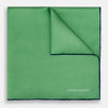 View 1 of product Fern Green Piped Silk Pocket Square
