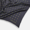 Grey and Lime Spot Silk Pocket Square