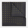 View 1 of product Grey and Lime Spot Silk Pocket Square
