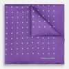 View 1 of product PURPLE AND MINT SPOT SILK POCKET SQUARE