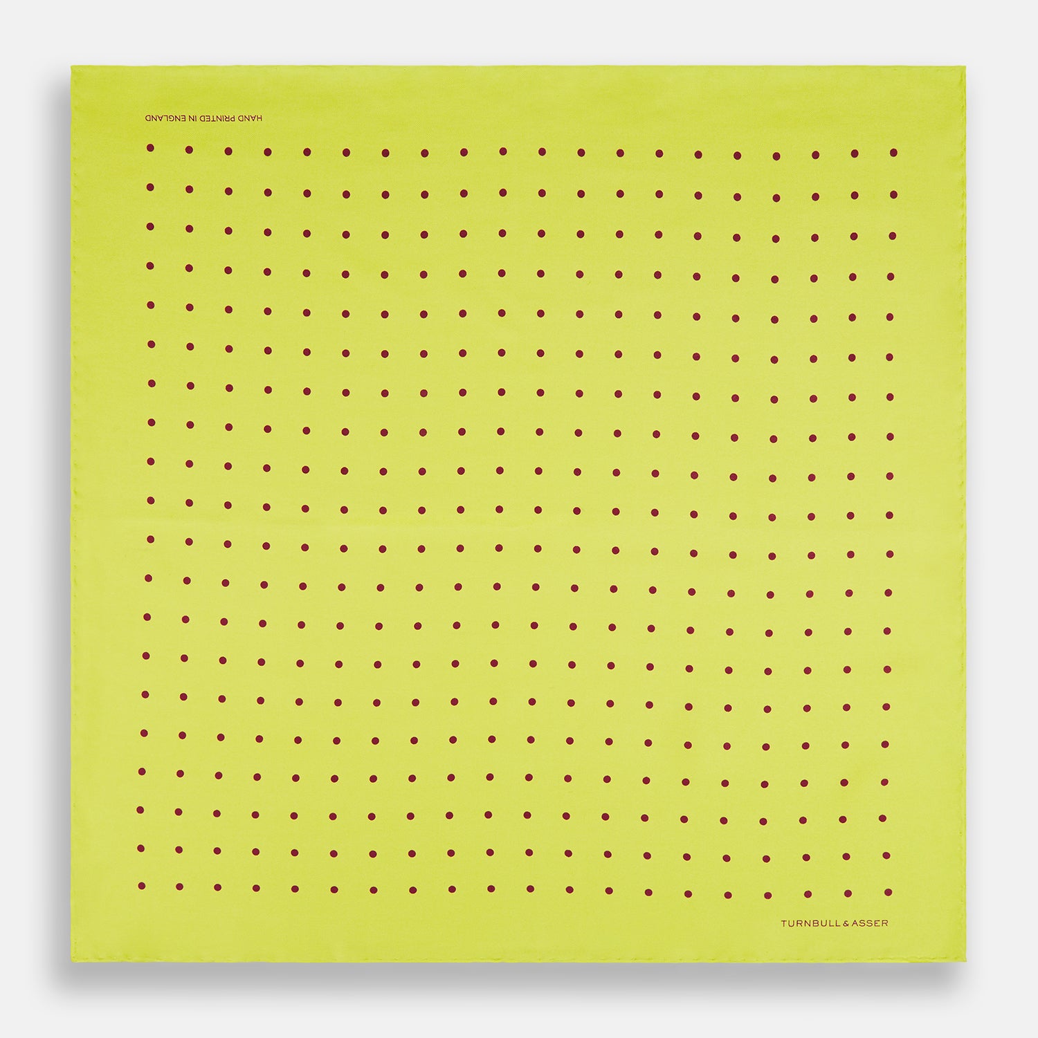 View 4 of product Chartreuse and Mauve Spot Silk Pocket Square