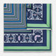 Oxford Blue Dots and Paisley Silk Pocket Square OS