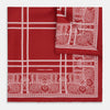 View 1 of product Red Paisley Bandana Patterned Silk Pocket Square OS
