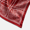 View 2 of product Red Paisley Bandana Patterned Silk Pocket Square OS