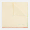 View 1 of product Ecru and Multicoloured Piped Silk Pocket Square