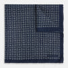 View 1 of product Rosette Navy Pocket Square in Silk