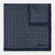 Rosette Navy Pocket Square in Silk