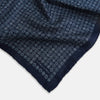 View 2 of product Rosette Navy Pocket Square in Silk