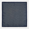View 5 of product Rosette Navy Pocket Square in Silk