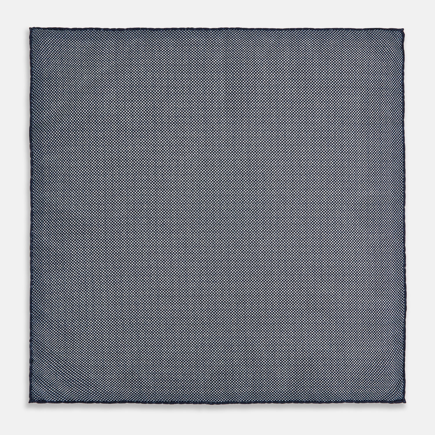 View 6 of product Rosette Navy Pocket Square in Silk