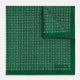 Rosette Green Pocket Square in Silk