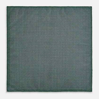Rosette Green Pocket Square in Silk Image 5