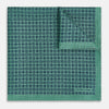 View 1 of product Rosette Green Pocket Square in Silk