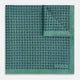 Rosette Green Pocket Square in Silk