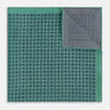 View 4 of product Rosette Green Pocket Square in Silk