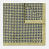 View 1 of product Rosette Yellow Pocket Square in Silk