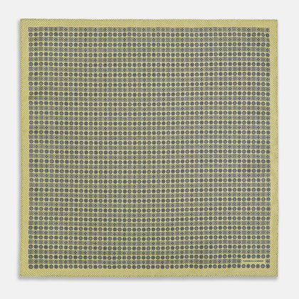 Rosette Yellow Pocket Square in Silk Image 4