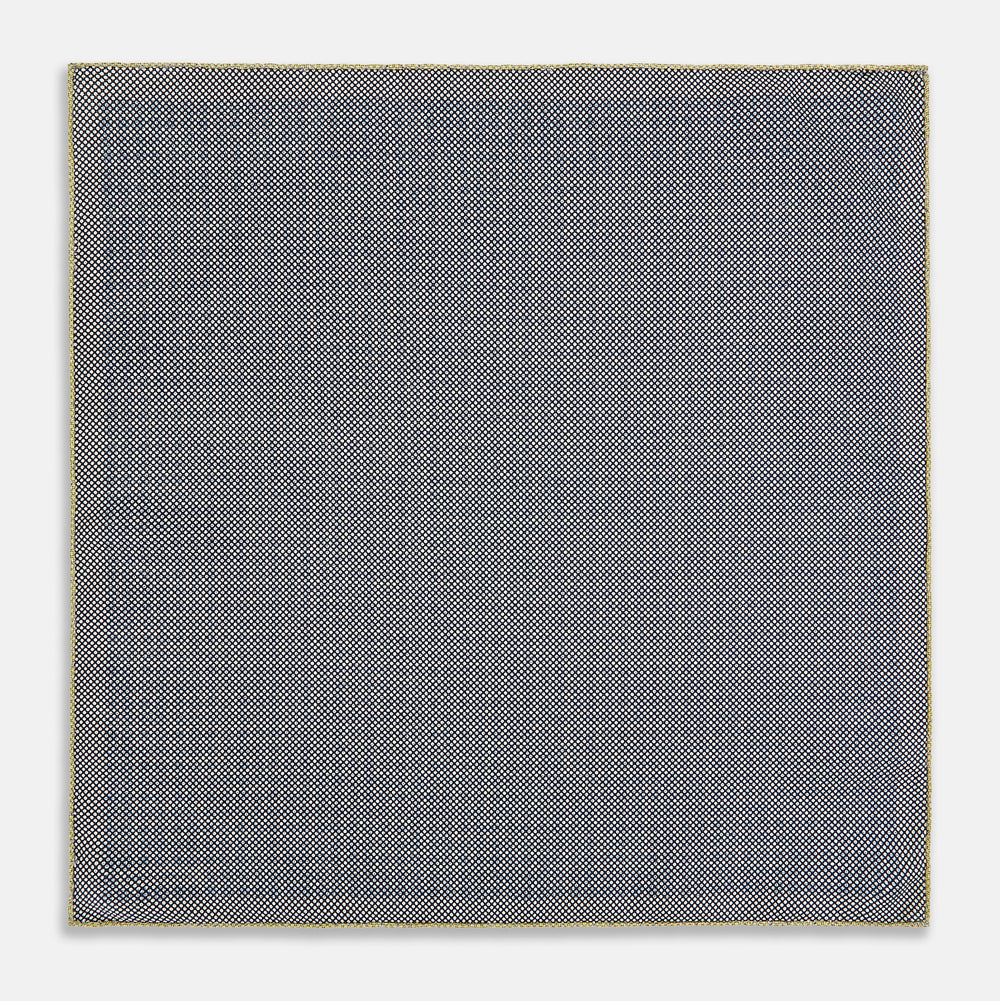 Rosette Yellow Pocket Square in Silk