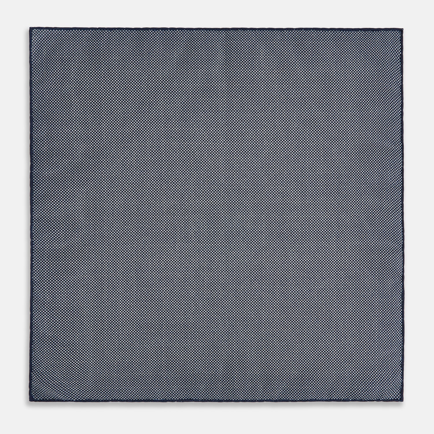 View 6 of product Checked Blue Pocket Square in Silk
