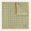 View 2 of product Checked Yellow Pocket Square in Silk