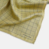 View 3 of product Checked Yellow Pocket Square in Silk