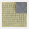 View 4 of product Checked Yellow Pocket Square in Silk