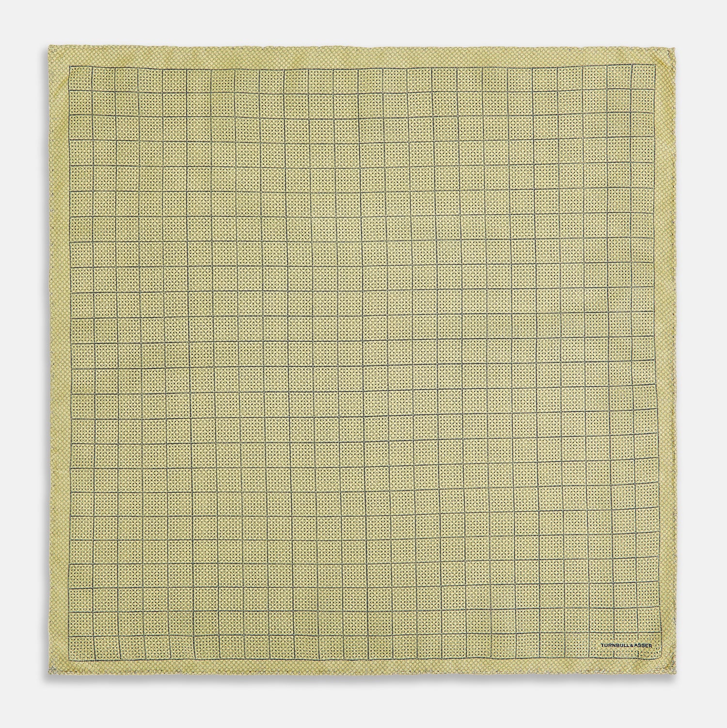 View 5 of product Checked Yellow Pocket Square in Silk
