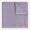 View 2 of product Checked Lilac Pocket Square in Silk