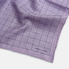 View 3 of product Checked Lilac Pocket Square in Silk