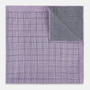 View 4 of product Checked Lilac Pocket Square in Silk