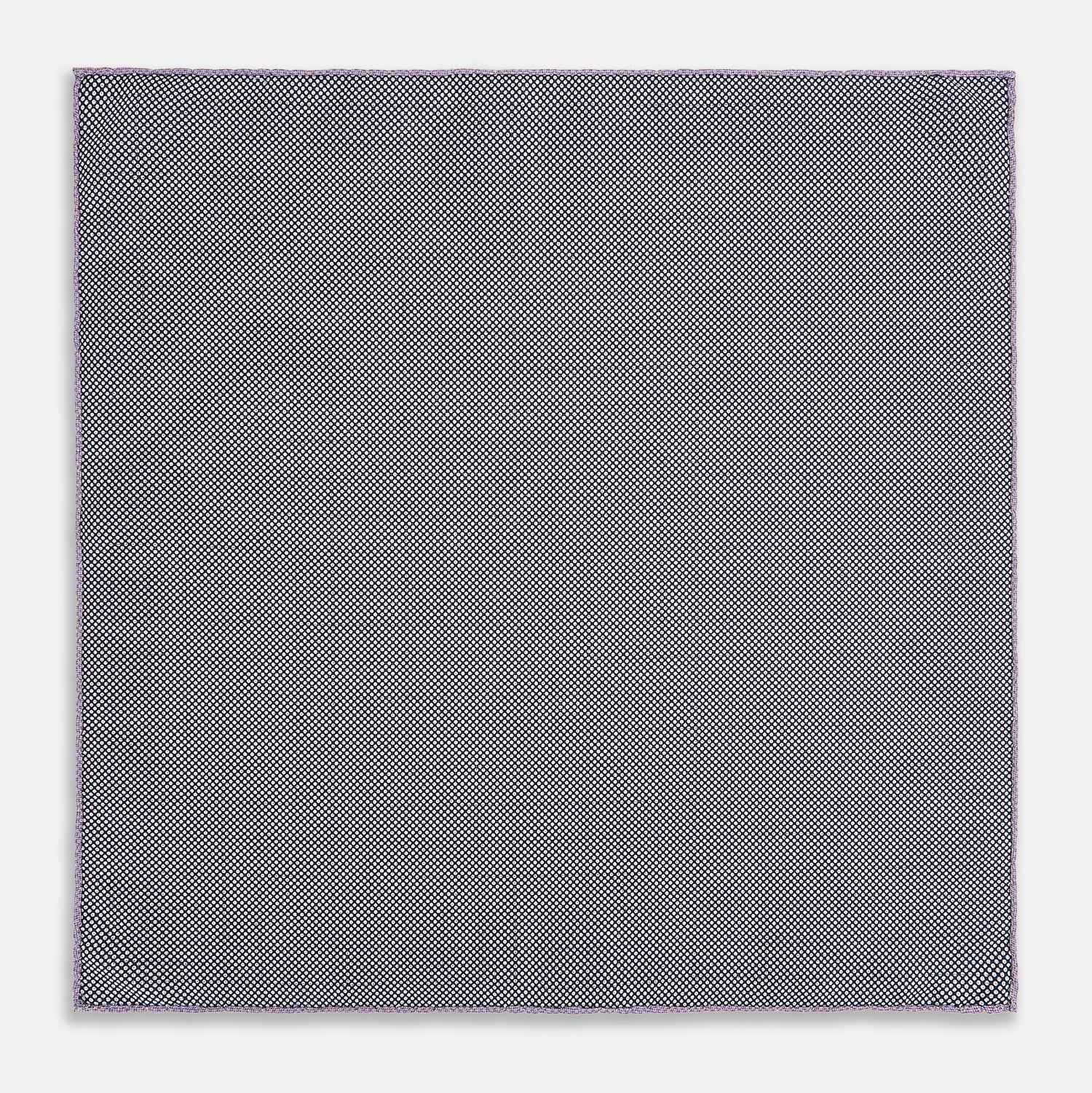 View 6 of product Checked Lilac Pocket Square in Silk