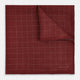 Checked Burgundy Pocket Square in Silk