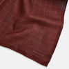 View 2 of product Checked Burgundy Pocket Square in Silk
