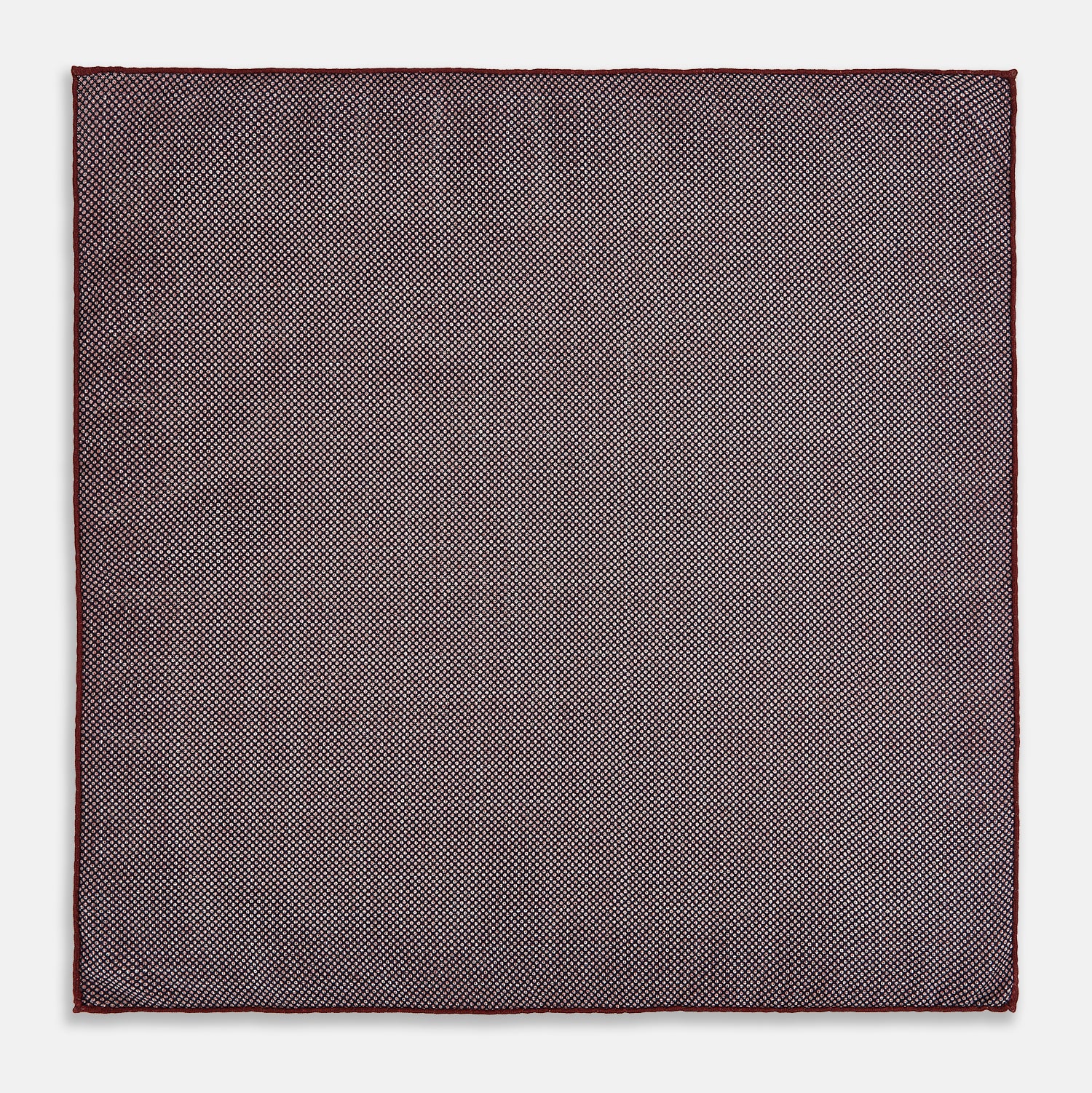 View 7 of product Checked Burgundy Pocket Square in Silk
