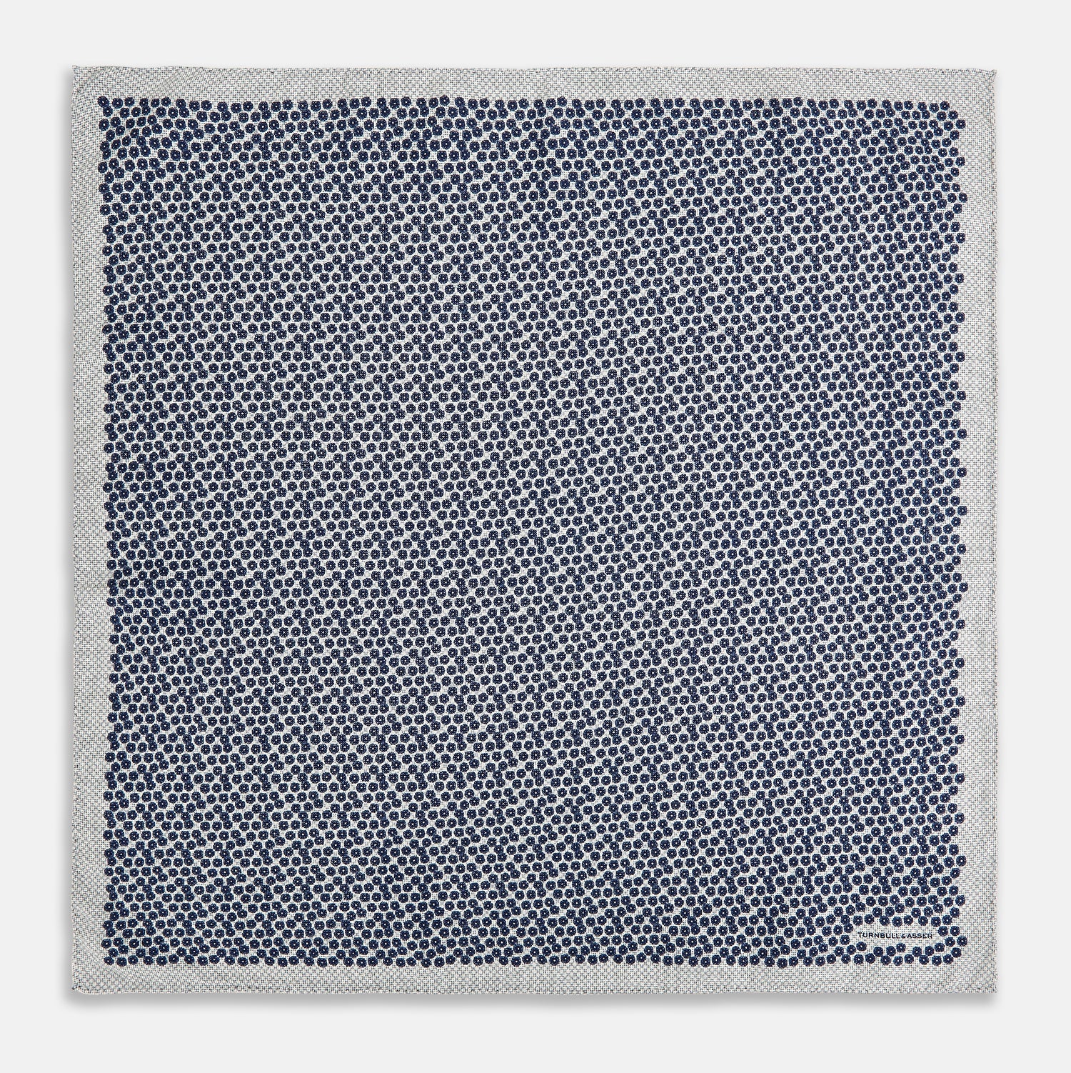 View 5 of product Floral Grey Pocket Square in Silk