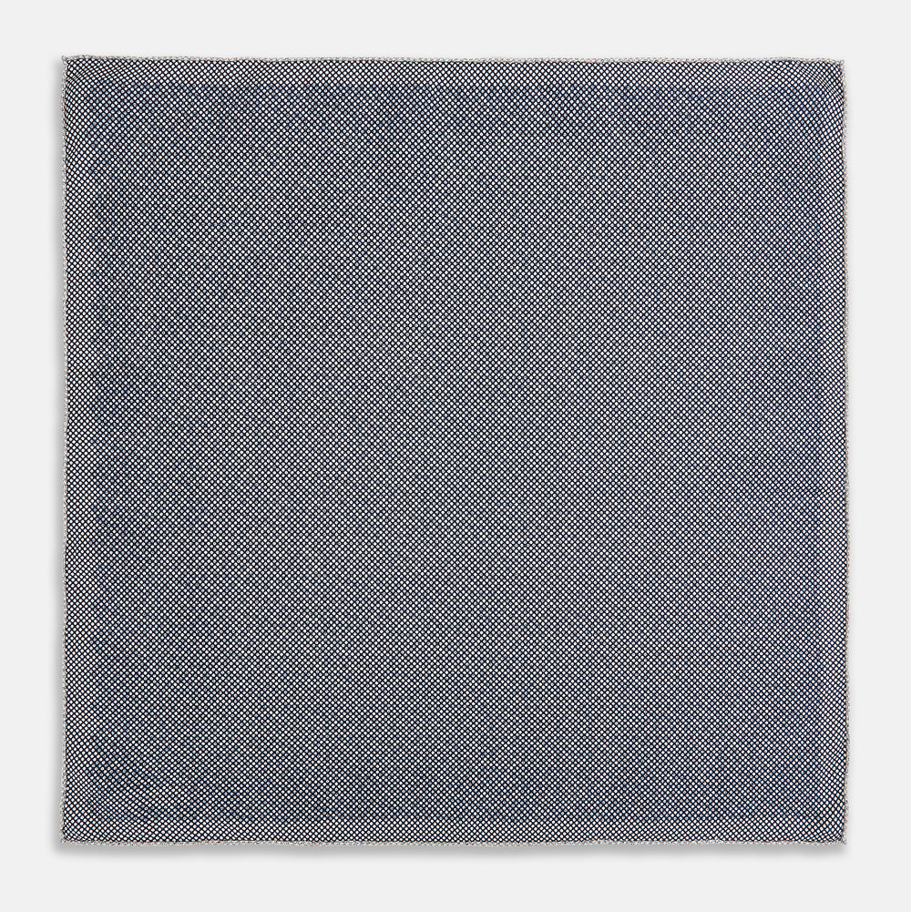 Floral Grey Pocket Square in Silk