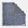 View 3 of product Floral Blue Pocket Square in Silk
