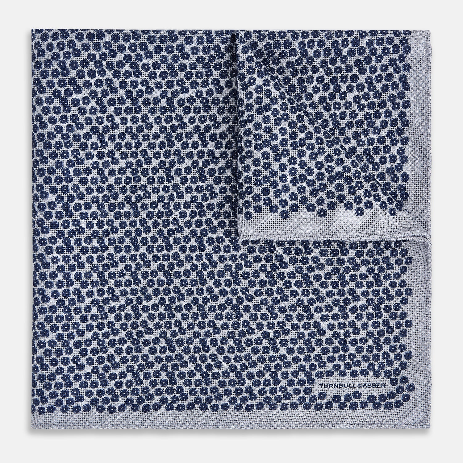 View 1 of product Floral Blue Pocket Square in Silk