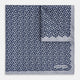Floral Blue Pocket Square in Silk