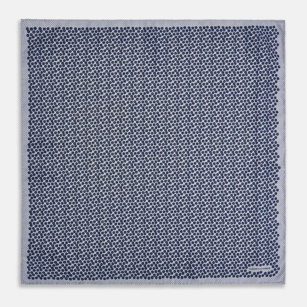 View 5 of product Floral Blue Pocket Square in Silk