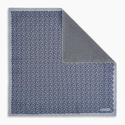Floral Blue Pocket Square in Silk Image 6