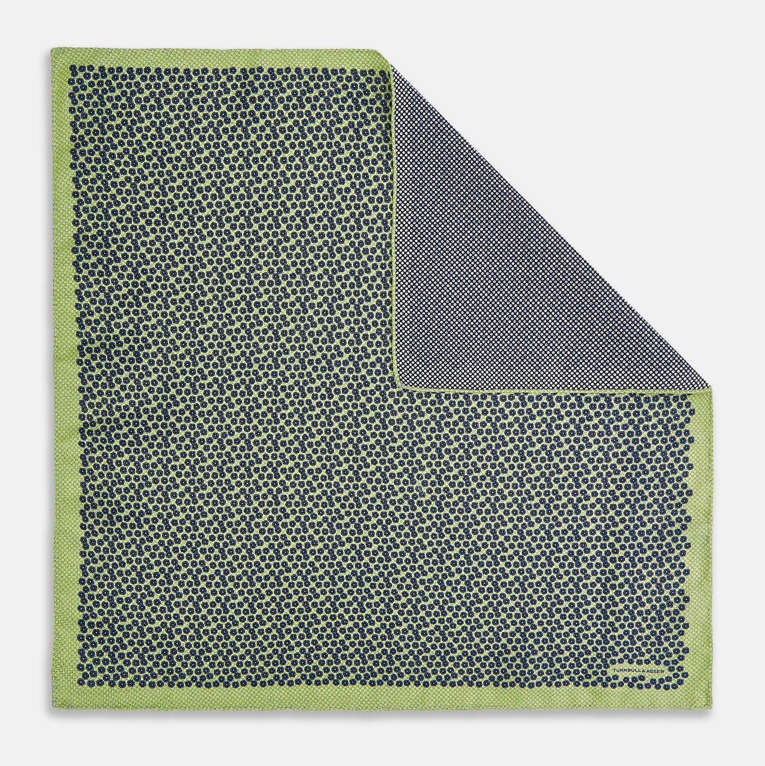View 1 of product Floral Green Pocket Square in Silk