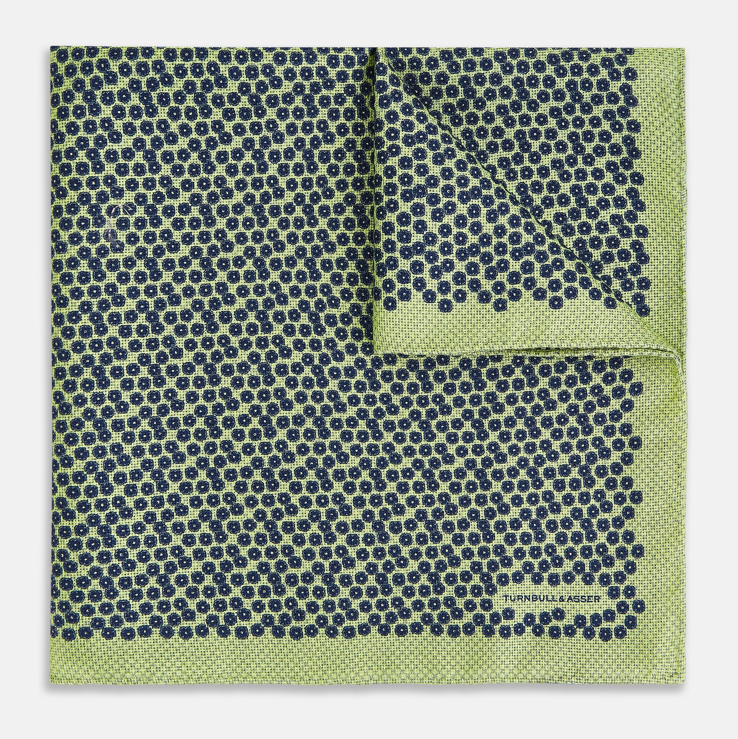 View 2 of product Floral Green Pocket Square in Silk